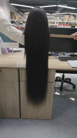 Premium 12A Grade Virgin Brazilian Straight Hair Wig - Full Lace