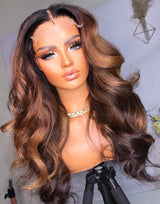 Copy of Copy of Honey Dark Highlight Straight Wig - Wigs By Sya