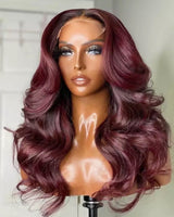 Burgundy Super Waves Wig - Wigs By Sya
