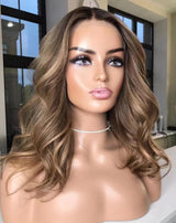 Highlight Blonde Butterscotch Wig - Invisible HD Front Lace - Wigs By Sya