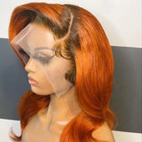 Orange Ginger Body Waves wig - Wigs By Sya