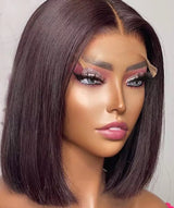 Rich Wine Straight Bob Wig - Invisible HD Lace - Wigs By Sya