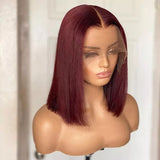 Burgundy Straight Wig - Wigs By Sya