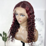 Ombré Burgundy Deep Waves Wig - Wigs By Sya