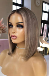 Silver Mist Straight Bob Wig - Invisible HD Lace - Wigs By Sya