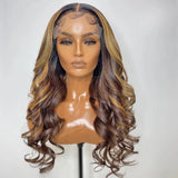 Honey Chocolate Highlight Body Curls Wig - Wigs By Sya