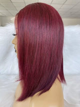Burgundy Ombré Straight Wig - Wigs By Sya