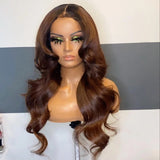 Light Brown Body Waves Wigs - Wigs By Sya