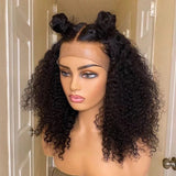 Natural Afro Kinky Curly Wig - Invisible HD Front Lace - Wigs By Sya