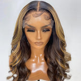 Honey Chocolate Highlight Body Curls Wig - Wigs By Sya