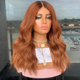 Ombré Pumpkin Light Waves Wigs - Wigs By Sya