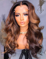 Copy of Copy of Honey Dark Highlight Straight Wig - Wigs By Sya