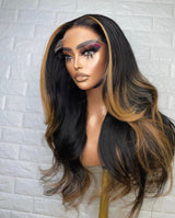 Honey Dark Highlight Body Waves Wig - Wigs By Sya