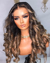 Copy of Honey Dark Highlight Straight Wig - Wigs By Sya