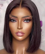 Rich Wine Straight Bob Wig - Invisible HD Lace - Wigs By Sya