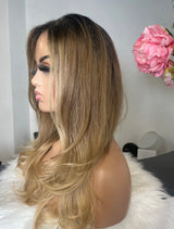 Mindy Caramel Highlight Wig - Wigs By Sya