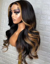 Honey Dark Highlight Body Waves Wig - Wigs By Sya