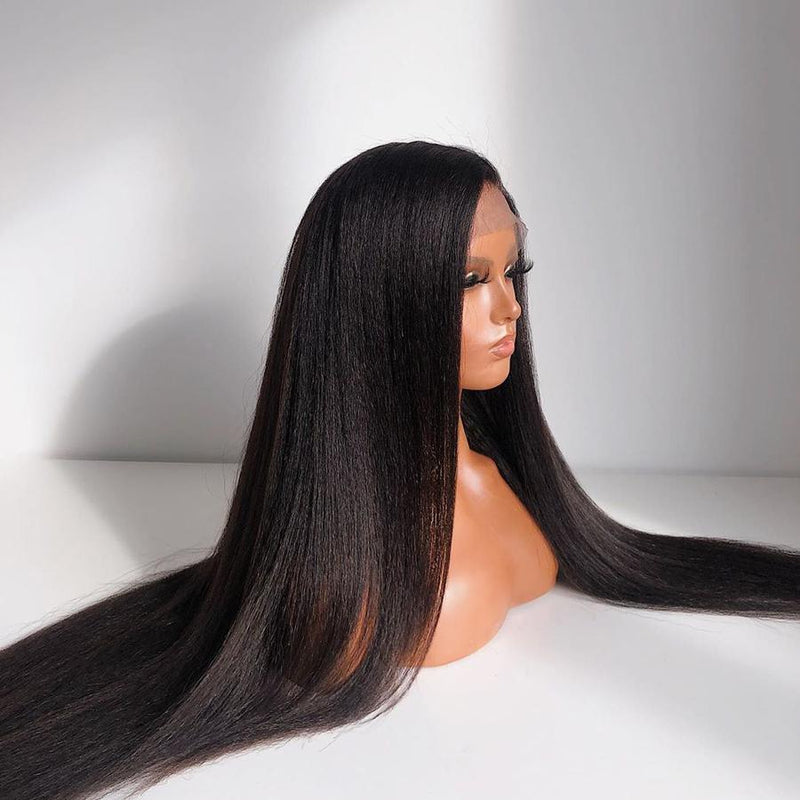 Kinky Straight Middle Part Lace Wig - Wigs By Sya