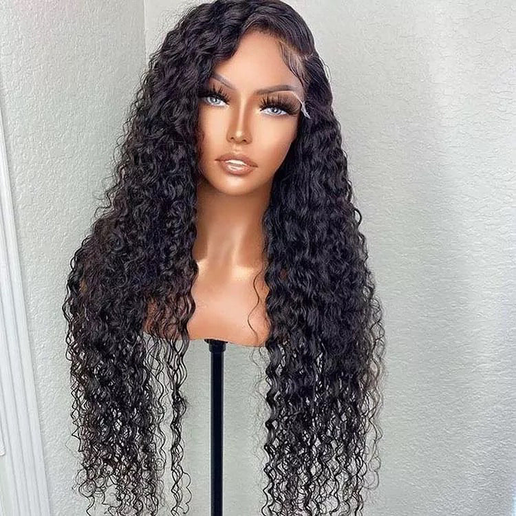 Natural Water Waves Wig - Invisible HD Front Lace - Wigs By Sya