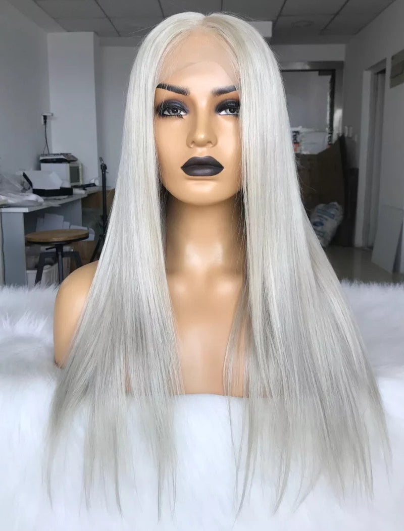 Blonde Silver Straight Wig - Wigs By Sya