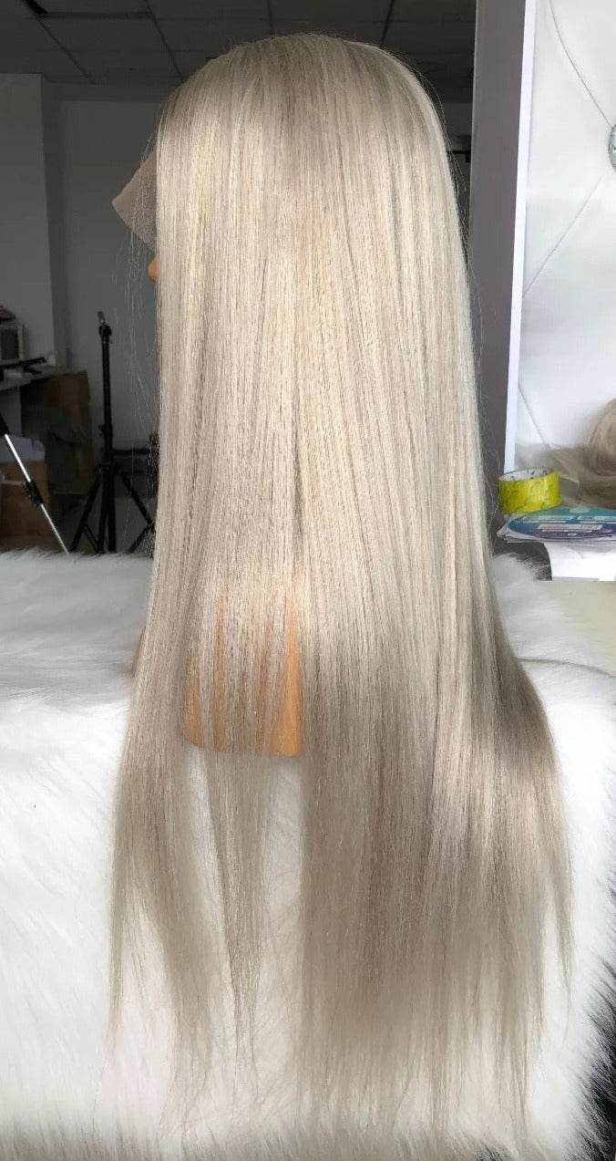 Blonde Silver Straight Wig - Wigs By Sya