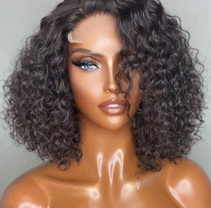 Virgin Curly Bob Wig - High Definition Invisible Lace - Wigs By Sya