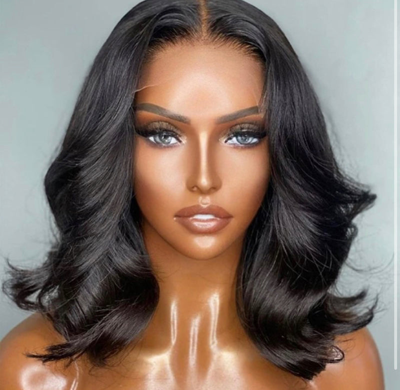Natural Super Waves Wig - Invisible HD Front Lace - Wigs By Sya