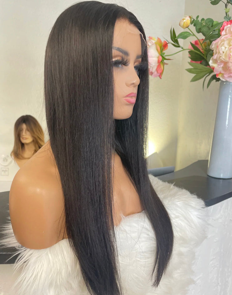 Soft Expresso Straight Wig - Invisible HD Front Lace - Wigs By Sya