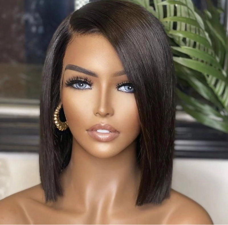Virgin Straight Bob Wig - High Definition Invisible Lace - Wigs By Sya