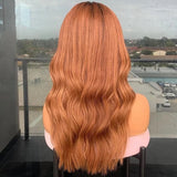 Ombré Pumpkin Light Waves Wigs - Wigs By Sya