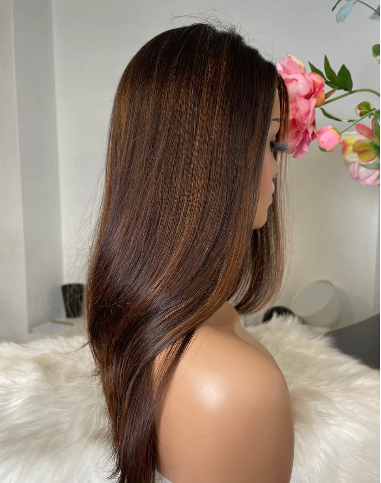 Espresso Sparkling Amber Highlight Wig - Wigs By Sya