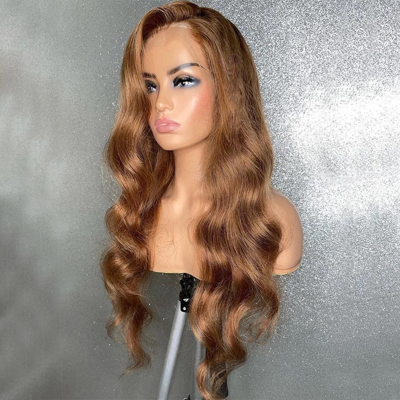 Golden Brown Body Wave Wig - Wigs By Sya
