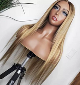 Honey Blonde Caramel Highlight - Invisible HD Front Lace - Wigs By Sya