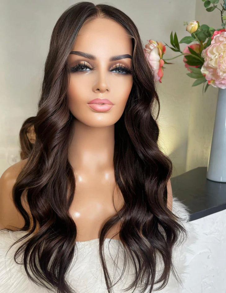 Soft Expresso Body Waves Wig - Invisible HD Front Lace - Wigs By Sya